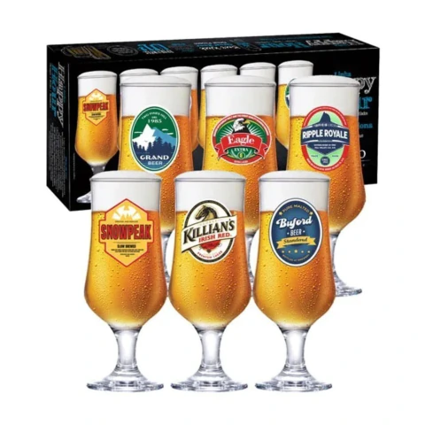 Jogo de Taça de Vidro Rótulo Barcelona 6 pcs, 370ml