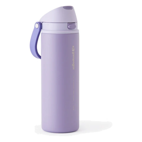 Garrafa Térmica Galápagos Duo Flow 710 ml Aço Inox Roxa 25 cm
