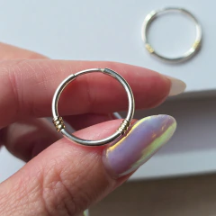 Argollas Cubanas Plata y Oro - Raíz Pietra - Joyas y Accesorios