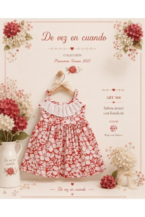 Solera jersey con broderie
