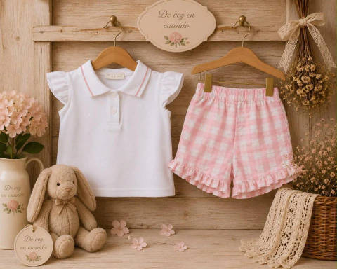 Short cloque vichy