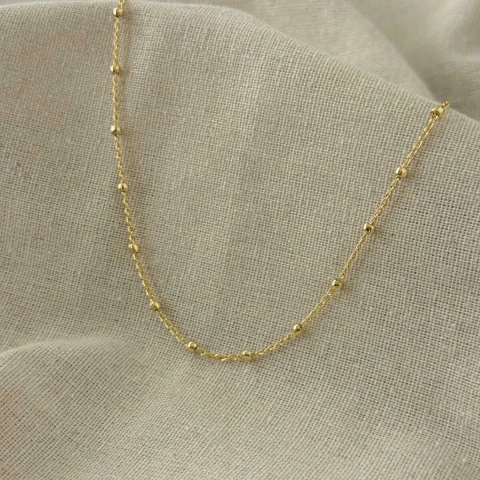 Choker Mini Balls Banhada em Ouro 18K