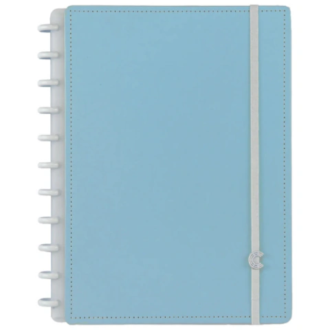 CADERNO AZUL PASTEL - MEDIO