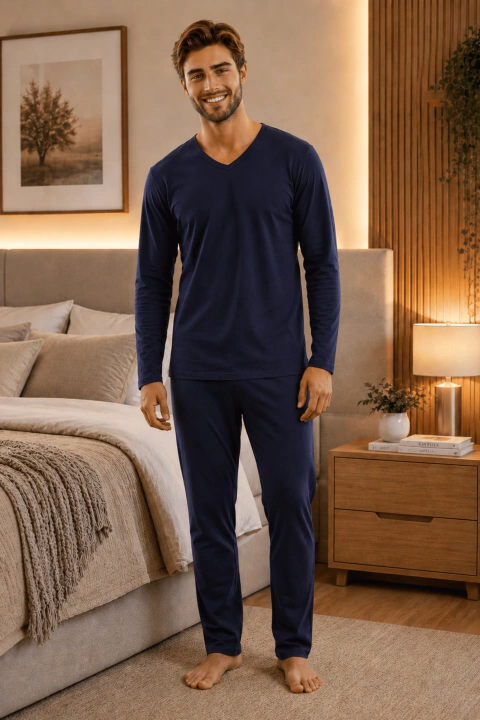Pijama Masculino Manga Longa