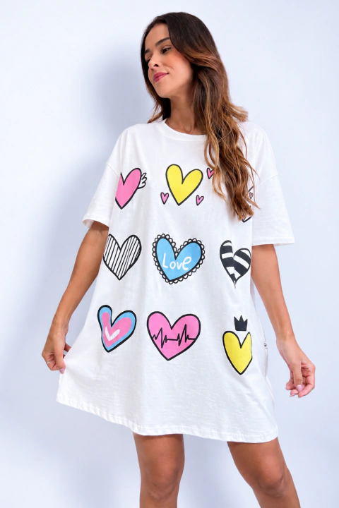 CAMISETÃO CORAÇÃO OFF