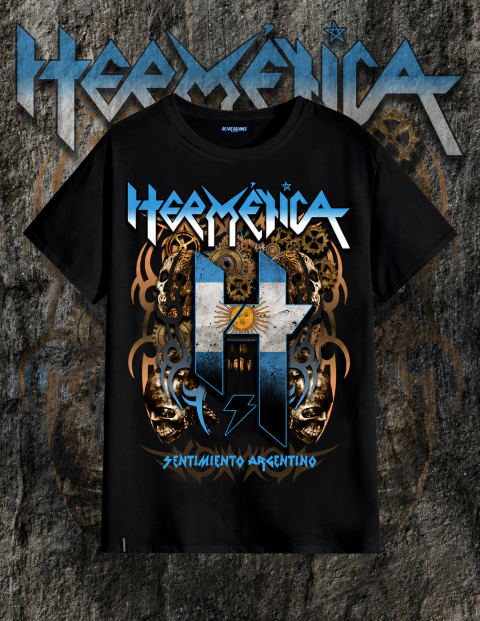 Remera Hermética Sentimiento Argentino Negra