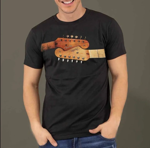 Remera Fender Guitarras Negra