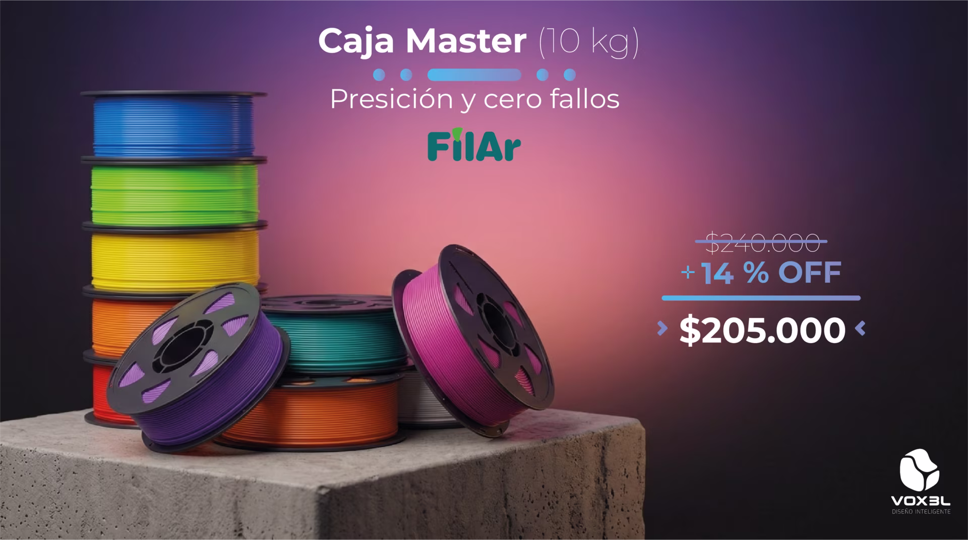 Caja Master mayorista 10 kg PLA