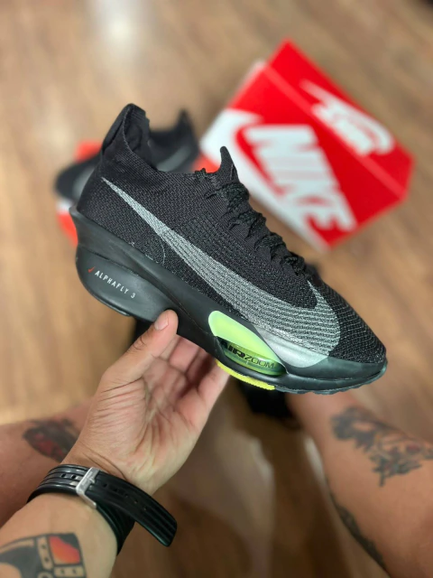 NIKE ALPHAFLY 3 PRETO/VERDE