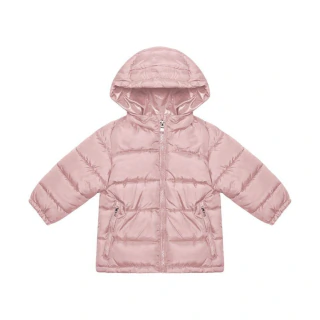 Jaqueta Puffer Infantil com Capuz Trick Nick Rosa