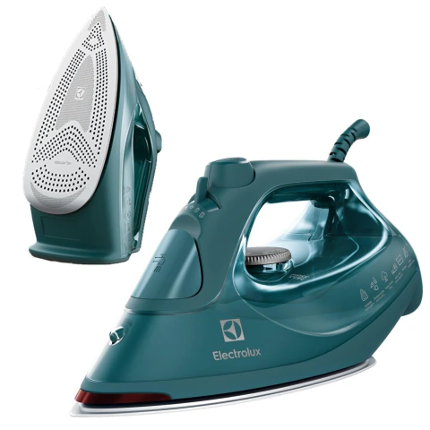 Ferro de passar seco e vapor Electrolux Antiaderente base cerâmica vapor vertical extra 1200W Verde Escuro (ESI80) 220v