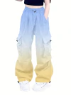 Calça cargo feminina com cordão de cintura elástica para meninas e mulheres, 6 anos - Mulheres 2GG - comprar online