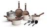 Mimo Style, Conjunto de Panelas Antiaderente com Tampa e Cabo Soft touch Pratic Cook 6 Peças - Grafite - Castor Bezerra Tem Tudo - Loja