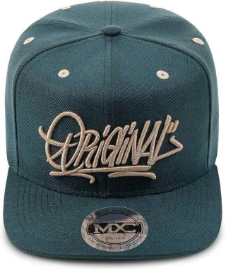 MXC BRASIL Boné Aba Reta Snapback Masculino Unissex, Bordado Alto Relevo, Poliéster, Ajustável, Modelos Diferentes (Verde)
