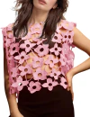 Yimoon Colete feminino vazado de renda floral, sem mangas, gola redonda, saída de verão - comprar online