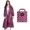 Casaco de chuva feminino longo impermeável leve respirável com capuz corta-vento - comprar online