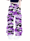 Calça cargo feminina com cordão de cintura elástica para meninas e mulheres, 6 anos - Mulheres 2GG - Castor Bezerra