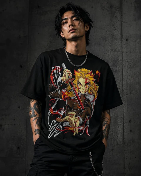 Camiseta - Demon Slayer Rengoku