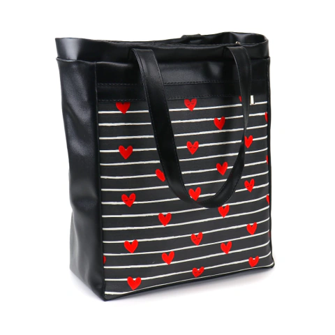 Bolsa Sacola Pro Coração Listrado