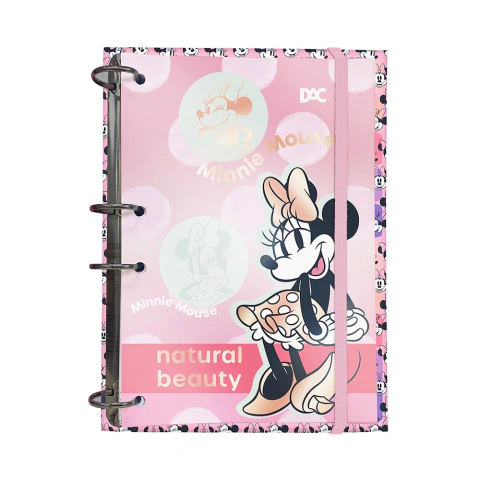 Caderno Argolado Colegial Fichário Minnie