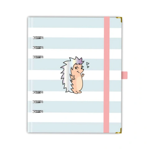 Planner Fichário Porco Espinho Riccio Listrado Grande