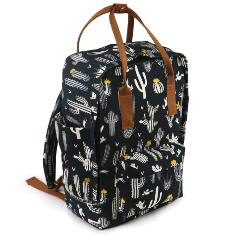 Mochila Quadrada Cactos Cordel