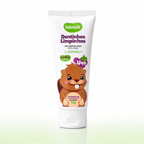 Gel Dental Infantil Com Flúor - Sabor Uva