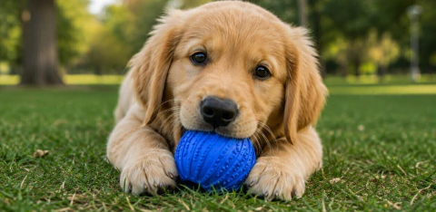 pelotita para perro