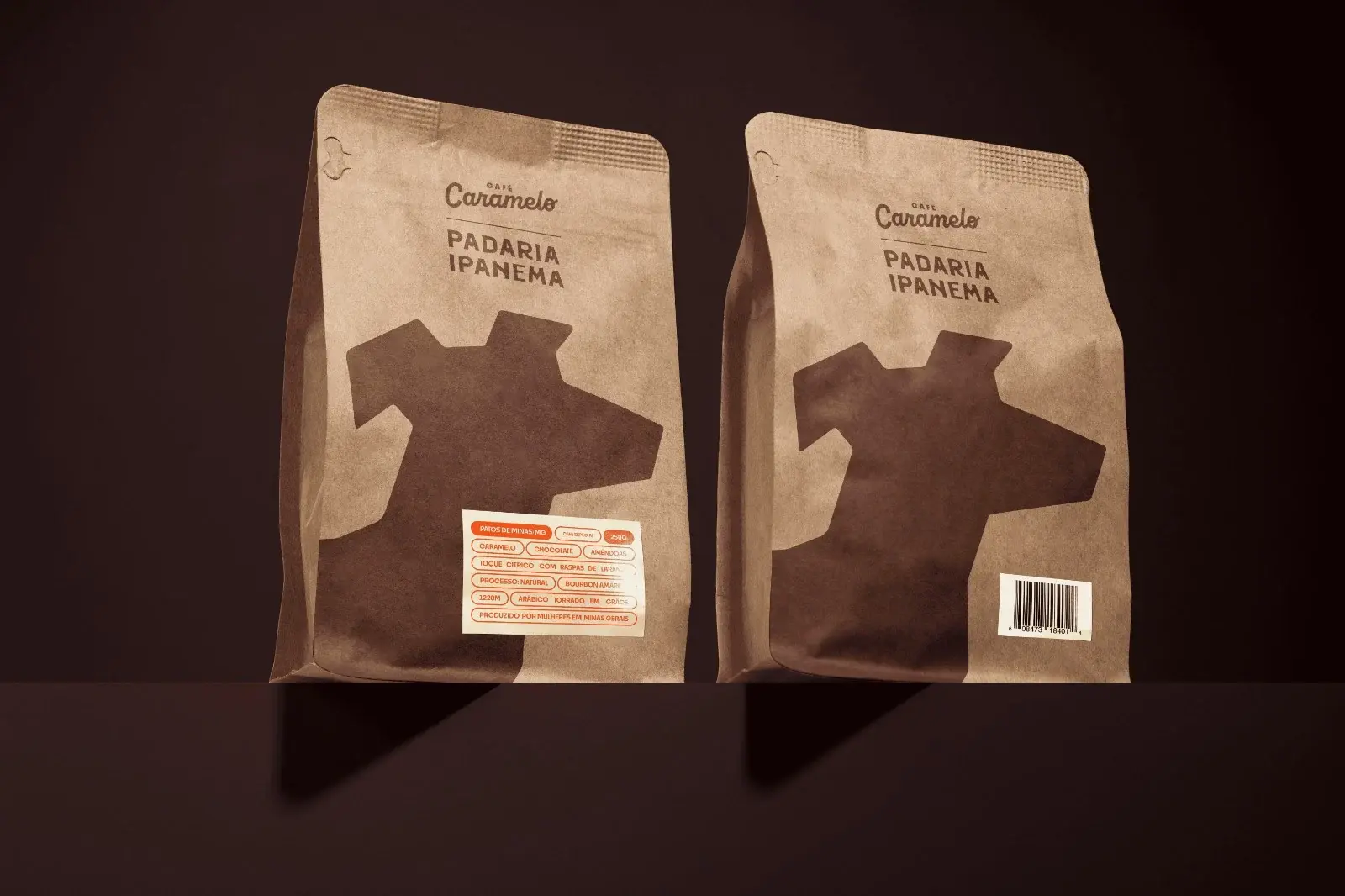 Embalagem kraft Café Caramelo