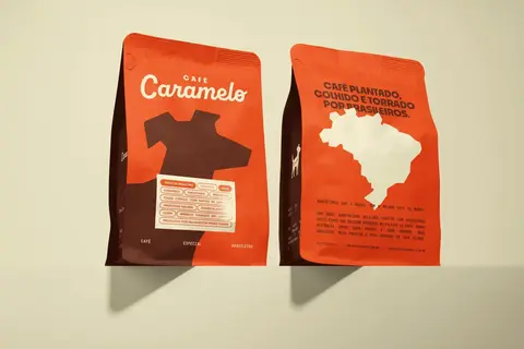 Embalagens do Café Campanha, frente e verso