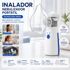 Inalador Nebulizador Portátil Ultrassônico USB/Pilhas - Fuvarimix