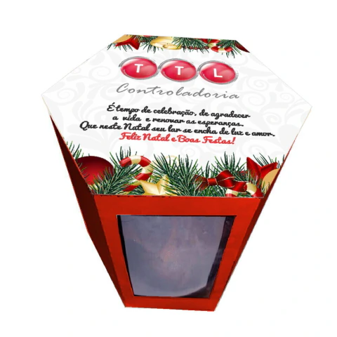 Caixa Panetone 500g - Personalizada - Base Colorida