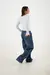 Wide Leg Tiro Alto Clásico Azul - tienda online