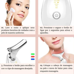 Massageador Facial Eletrico Pescoço Led Lift Fototerapia Ant na internet