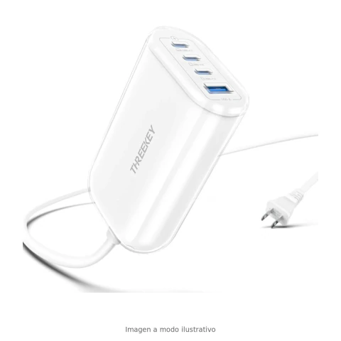 Cargador 220v a USB 4 Port XO-TK-112 con 3 Usb-c + Usb-a 65w