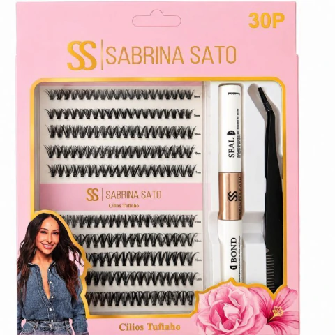 Cílios Postiços Tufinhos C/Cola e Selador 30P - Sabrina Sato