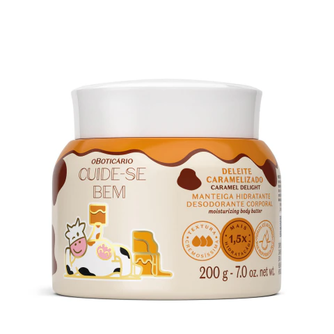 Manteiga Hidratante Desodorante Corporal Cuide-Se Bem Deleite caramelizado 200G -
