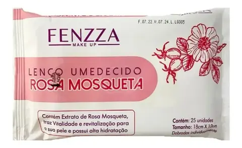 Toalha umedecidas demaquilante Rosa Mosqueta - Fenzza