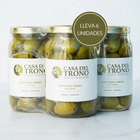 Aceitunas Verdes en Conserva | 500 gr Pack x 6 unidades