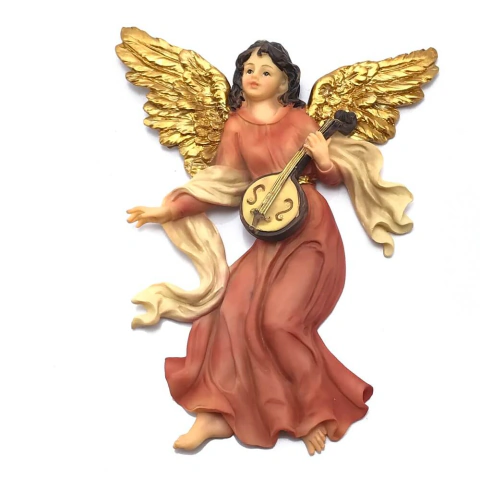 Imagem Anjinho Anjo Musical Resina de Pendurar 18 Cm - Sortidos