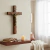 Crucifixo De Parede Moldado São Bento Madeira OV 25 Cm - comprar online