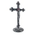 Crucifixo de Mesa Medalha de São Bento Metal Prata Velha 25 cm - comprar online