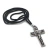 Colar Cordão Com Crucifixo Medalha Duas Cruzes Prateado - comprar online