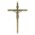 Crucifixo de Metal Aço Inox Dourado Parede Elegante 25 Cm - loja online