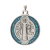 Pingente Medalha De São Bento Colorido Extragrande Prateado 4 cm - Armazém Católico | Artigos Religiosos Católicos | Loja Católica