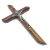 Crucifixo De Parede Madeira Cilíndrico Medalha de São Bento PV 25 Cm