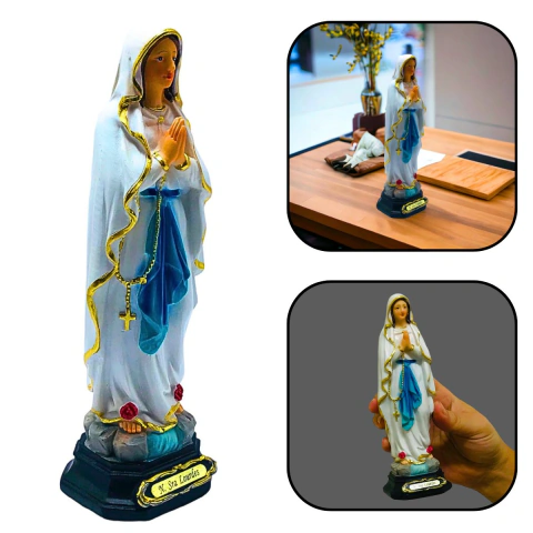 Imagem De Nossa Senhora De Lourdes Resina 20 Cm
