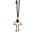 Colar Cordão Tau Franciscano Vazado Metal Ouro Velho - loja online