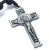 Colar Terço Medalha Das Duas Cruzes Preto Fosco - loja online