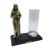 Imagem Santa Rita de Cássia Metal com Porta Vela e Rosas 21cm